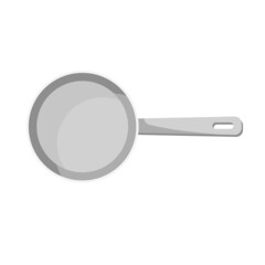 Webkitchenware stainless steel cooking pan Cartoon vector illustration isolated object