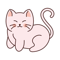 Obraz na płótnie Canvas little cat cartoon