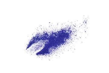 Purple eye shadow isolated on white background.