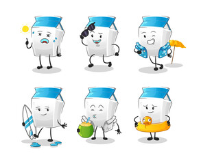 milk holiday character. cartoon mascot vector