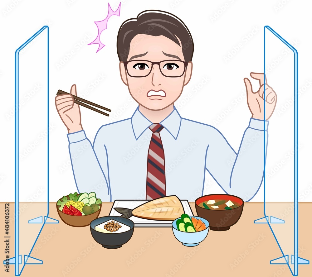 Canvas Prints アクリルパネルの間で食事をする男性