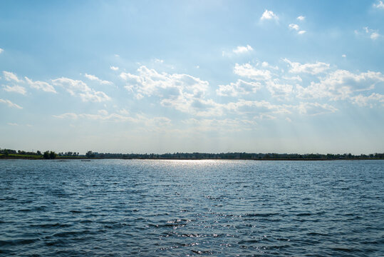 White Clouds Voer The Lake