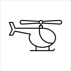 helicopter icon - From Transportation, Logistics and Machines icons on white background. eps 10