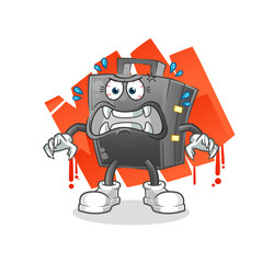 briefcase monster vector. cartoon character