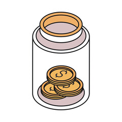 coins in the jar
