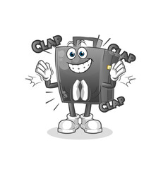briefcase applause illustration. character vector