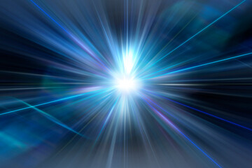 輝く放射光と放射線のアブストラクトのグラフィックス