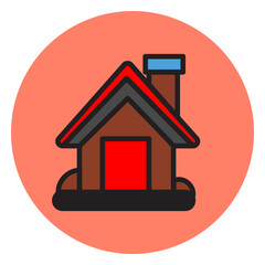 Winter House Isolated Vector Illustration which can be easily Download
