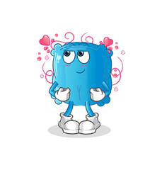 pillow shy vector. cartoon character