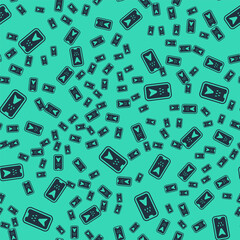 Black Infographic of city map navigation icon isolated seamless pattern on green background. Mobile App Interface concept design. Geolacation concept. Vector