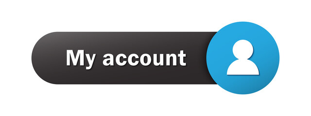 MY ACCOUNT black and blue vector web button
