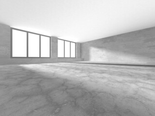 Abstract architecture background. Empty rough concrete interior