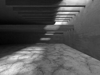Abstract architecture interior background. Empty concrete room