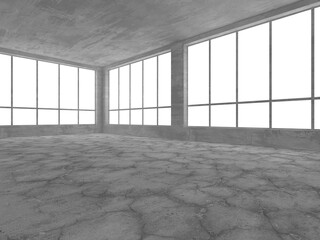 Abstract architecture interior background. Empty concrete room