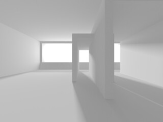 Abstract White Architecture Design Concept