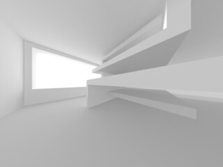 Abstract White Architecture Design Concept