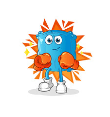 pillow boxer character. cartoon mascot vector