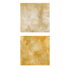 Set of watercolor backgrounds and textures. Watercolor stains of gold color. Spots interspersed with gold. Golden watercolor stains.