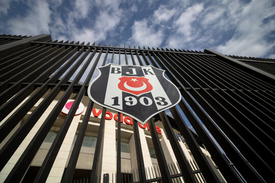 Crest Of Besiktas JK On The Fences Of Vodafone Park