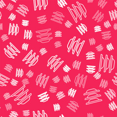 White line Washing dishes icon isolated seamless pattern on red background. Cleaning dishes icon. Dishwasher sign. Clean tableware sign. Vector