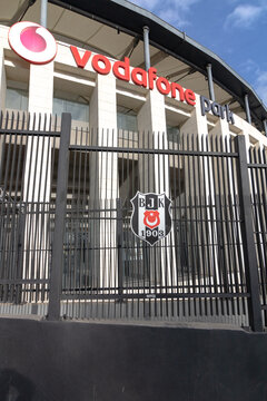 Crest Of Besiktas JK On The Fences Of Vodafone Park