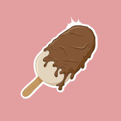 Eskimo ice cream hand drawn, vector illustration