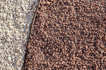 small bright pebbles and gravel as background or texture