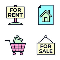 Real Estate elements set icon symbol template for graphic and web design collection logo vector illustration