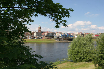 Fototapeta na wymiar Gorzow Wielkopolski (Gorzów Wielkopolki) and the Warta River, Poland