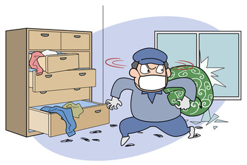 犯罪行為-不法侵入をして物を盗む空き巣