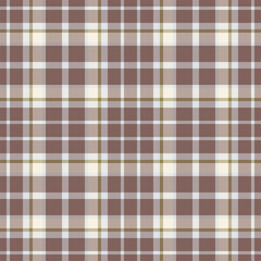 Plaid seamless pattern. Check fabric texture. Vector textile print.