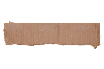 a piece of brown cardboard isolated on a white background