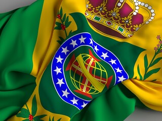 A bandeira do antigo Império do Brasil
