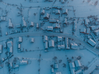 beautiful winter in Carpathian mountain