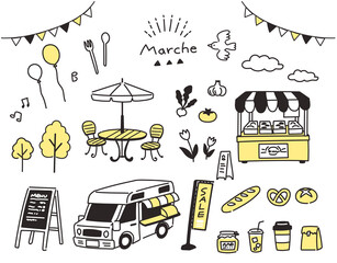 シンプルなマルシェに関するアイコンセット