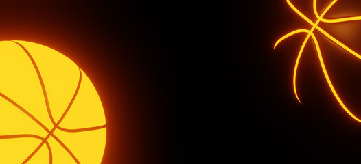 Black basketball with orange glow stitching © Andreas Berheide