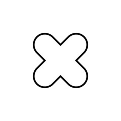 Close icon. Delete sign and symbol. cross sign