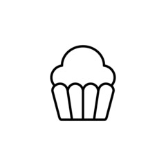 Cup cake icon. Cup cake sign and symbol