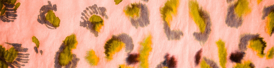 Iridescent Tigers Pink Fur. Watercolor