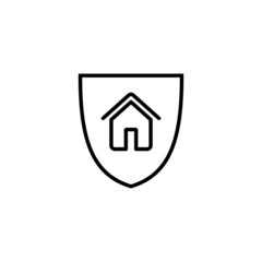 house insurance icon. house protection sign and symbol