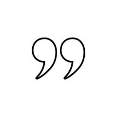 Quote icon. Quotation mark sign and symbol