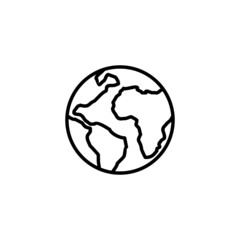 World map. Worldmap sign and symbol. Globe icon