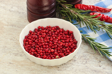 Red pepper corn seeds aroma