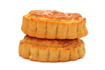 Mid-Autumn Festival moon cake on white background