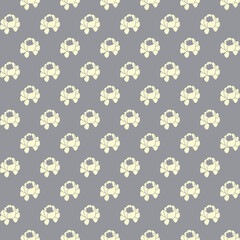 Gray white peony vector seamless repeat pattern print background
