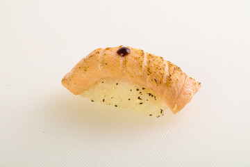 Japanese traditional sushi with salmon