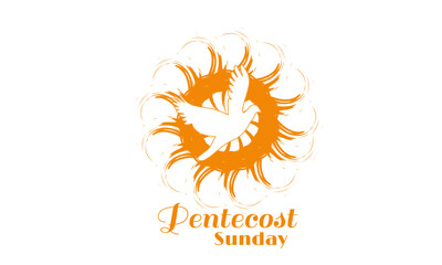 Obraz premium Pentecost poster design for print or use as card, flyer or T shirt