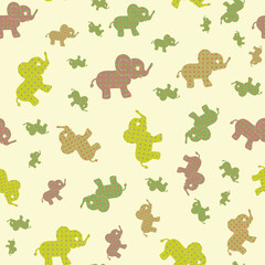 Filled with pattern elephant vector seamless repeat pattern print background