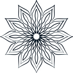 Single vector decorative element isolated on white background. 