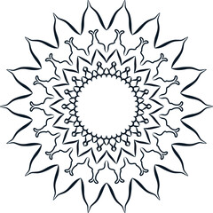 Single vector decorative element isolated on white background. 